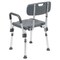 Flash Furniture 15" L, Plastic, Aluminum, Gray Quick Release Bath Chair DC-HY3523L-GRY-GG - alternate 7